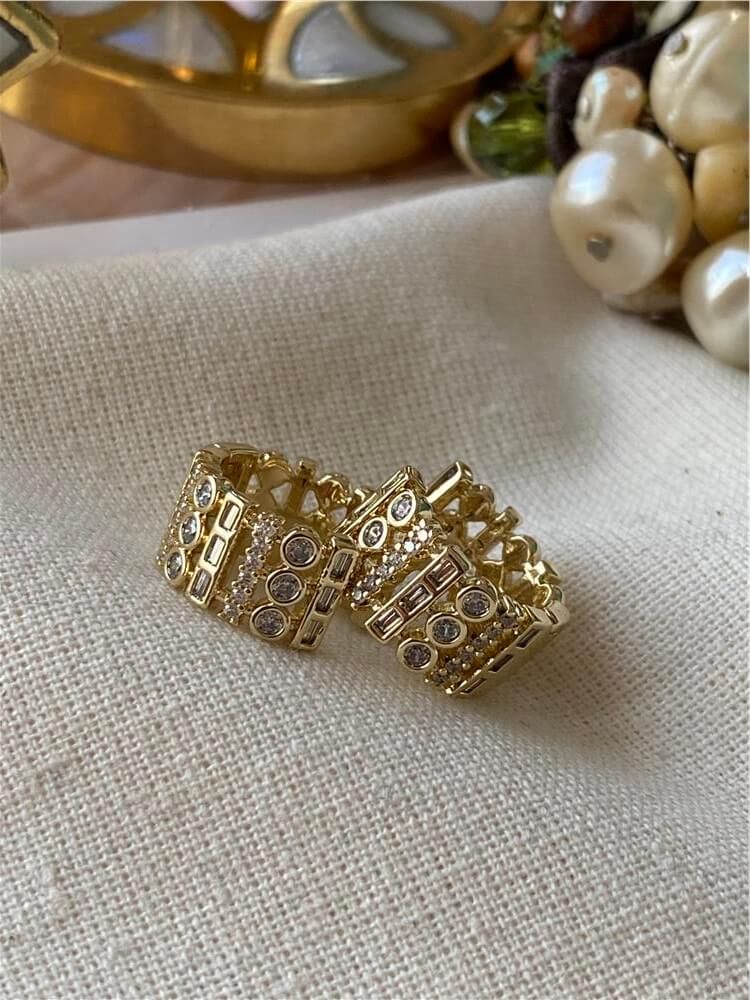 VIP 14K Pattern Küpe