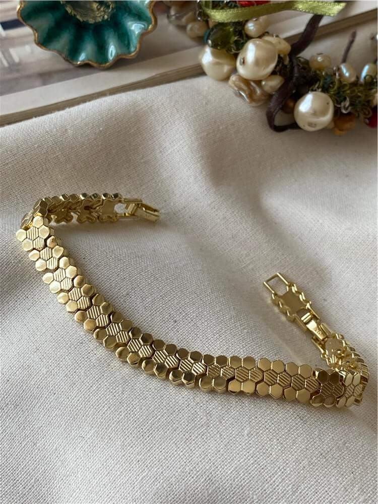 VIP 14K Petek Desen Bileklik