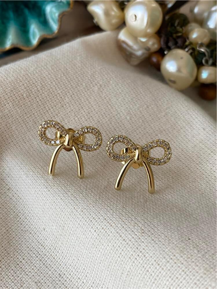 VIP 14K Ribbon Küpe