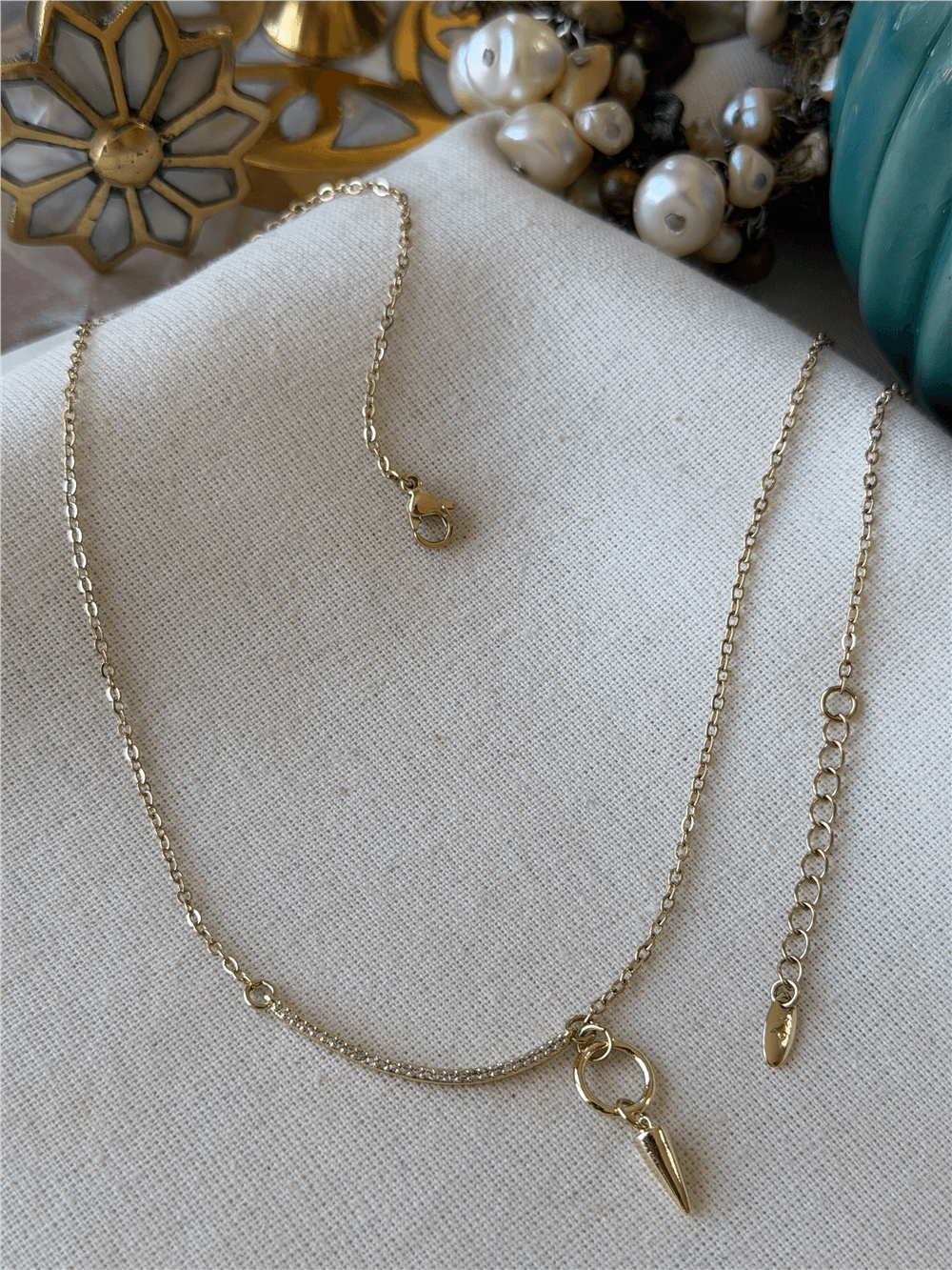 VIP 14K Sallantılı Minimalist Kolye