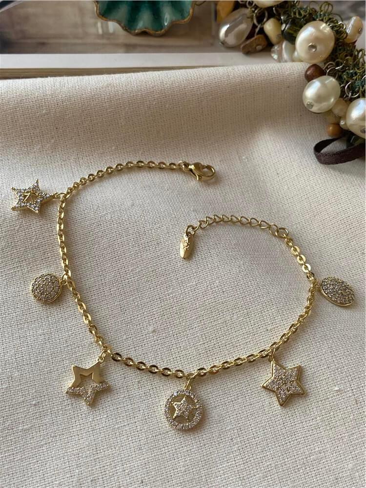 VIP 14K Sallantılı Şekiller Bileklik
