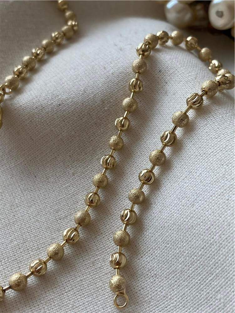 VIP 14K Simli Desenli Dorika Kolye