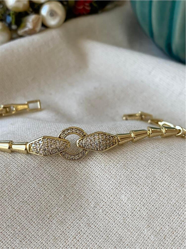 VIP 14K Snake with Ring Bileklik