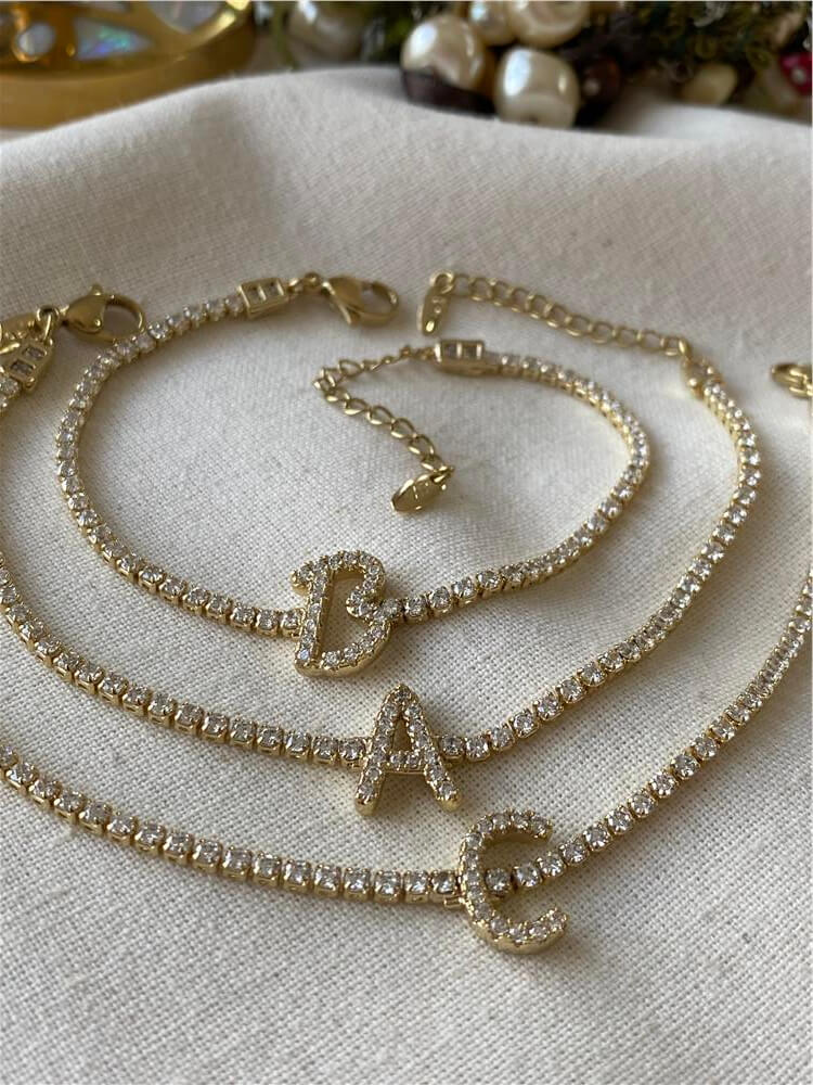 VIP 14K Suyolu Harf Bileklik