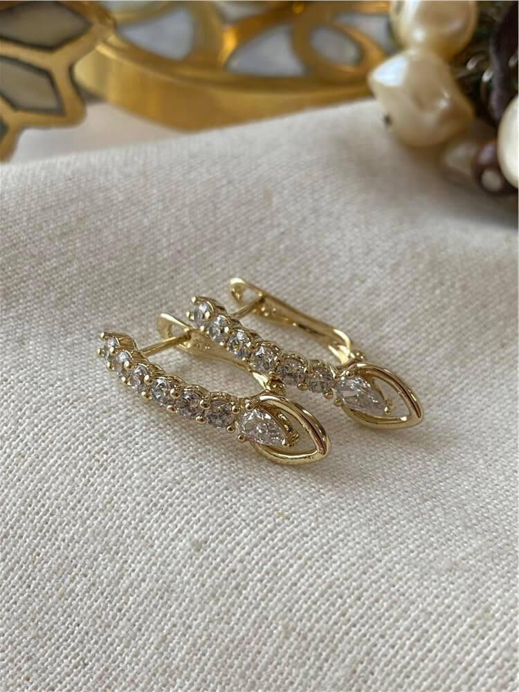 VIP 14K Suyolu Tasarım Küpe