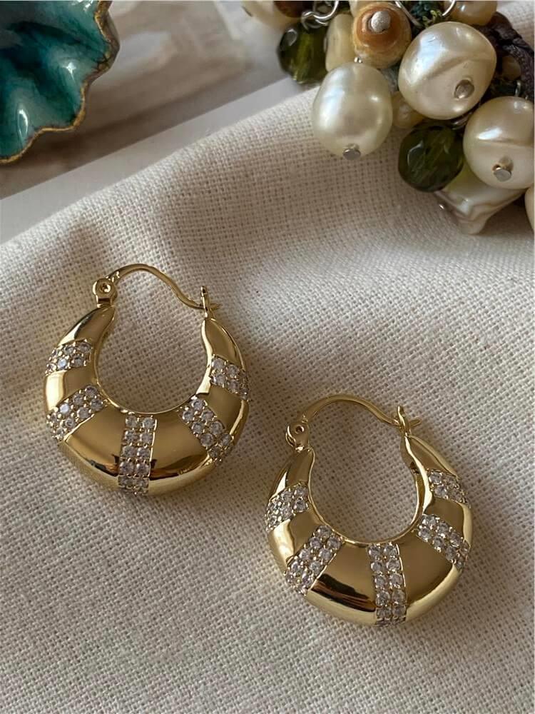 VIP 14K Taşlı Bag Küpe