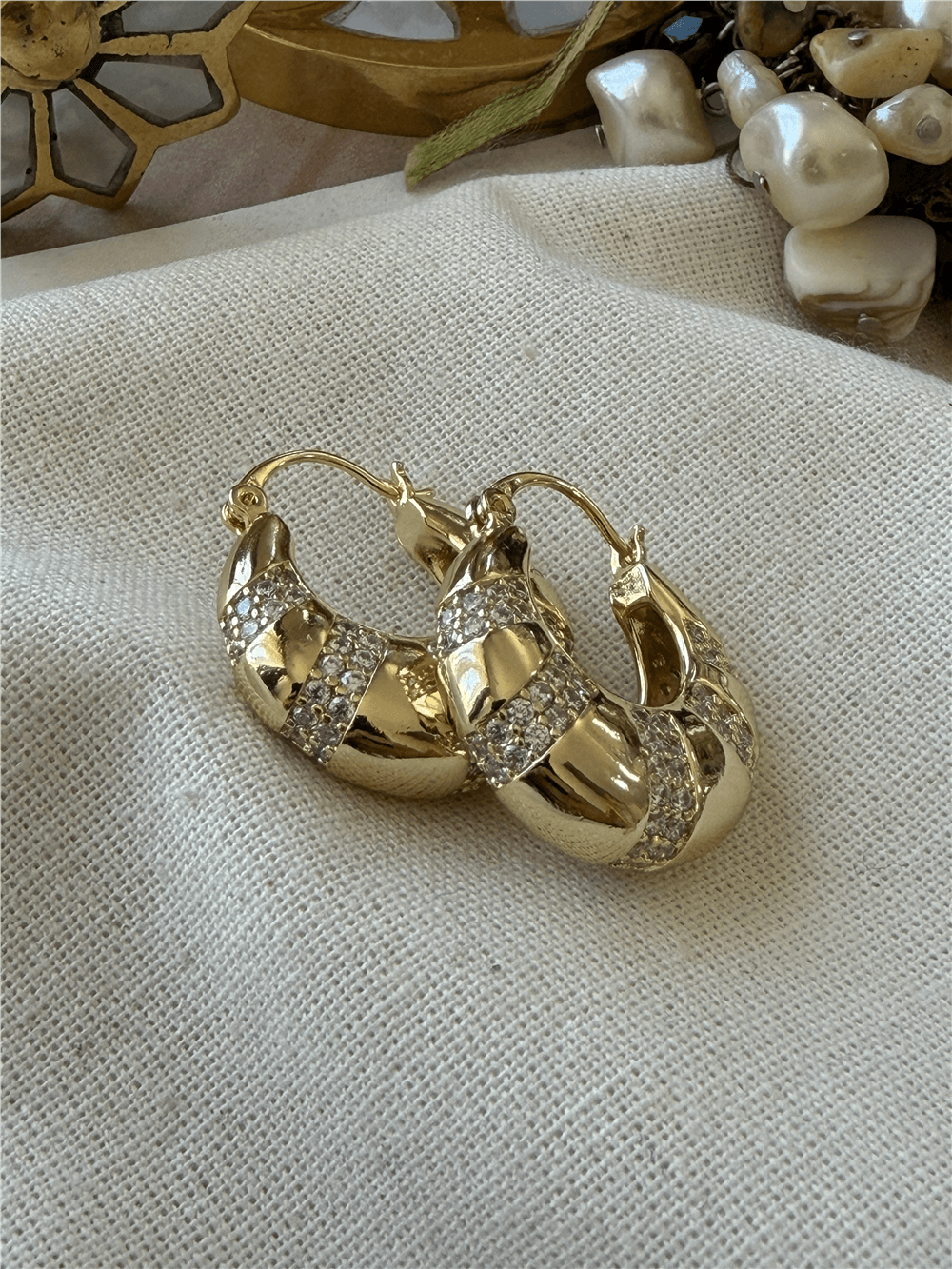 VIP 14K Taşlı Bag Küpe