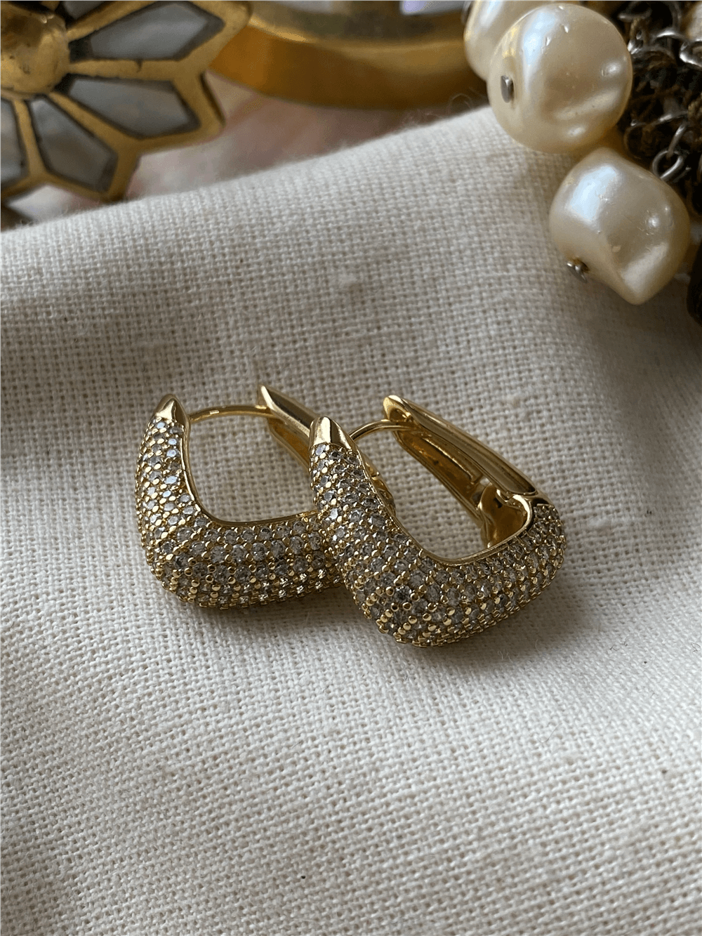 VIP 14K Taşlı Bag Küpe