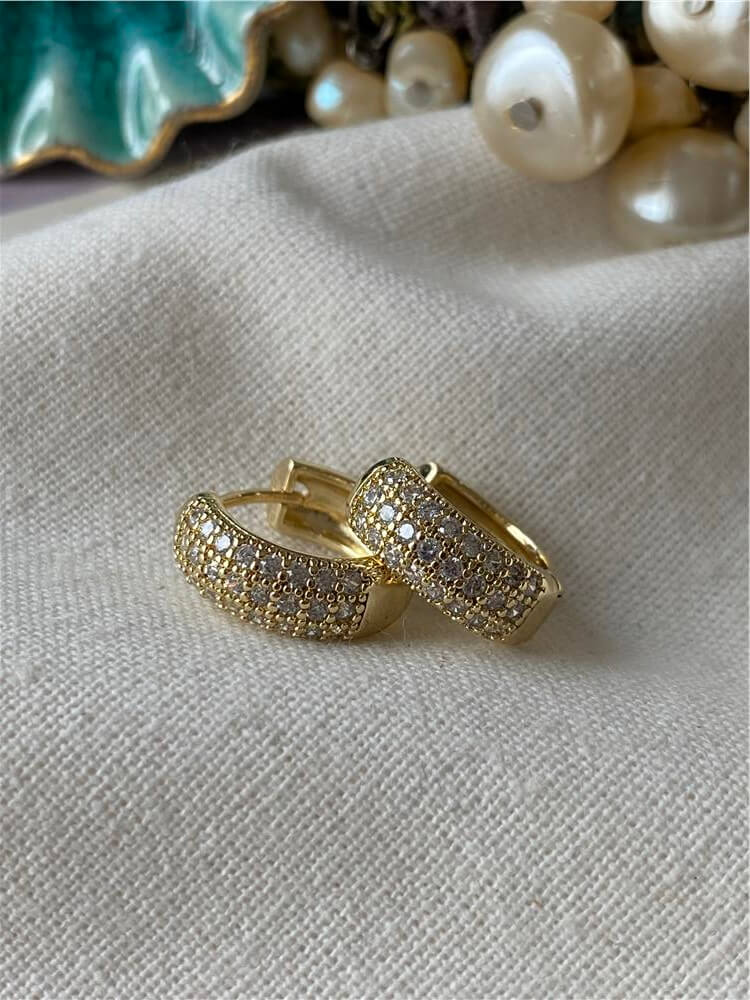 VIP 14K Taşlı Bombe Küpe