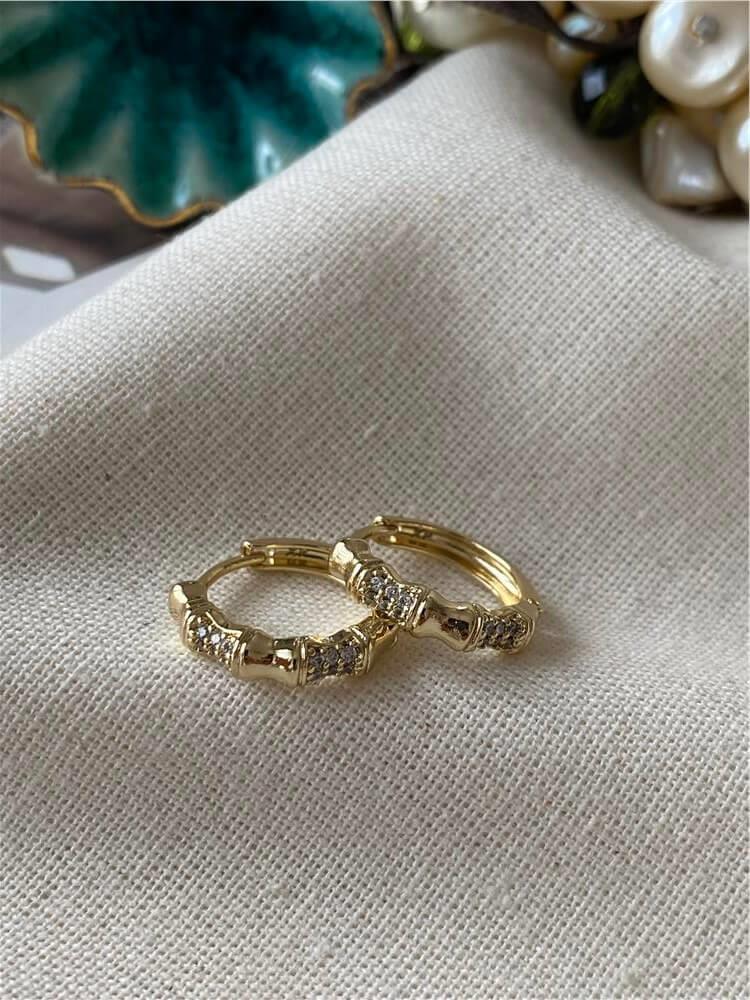 VIP 14K Taşlı Bone Tasarım Küpe