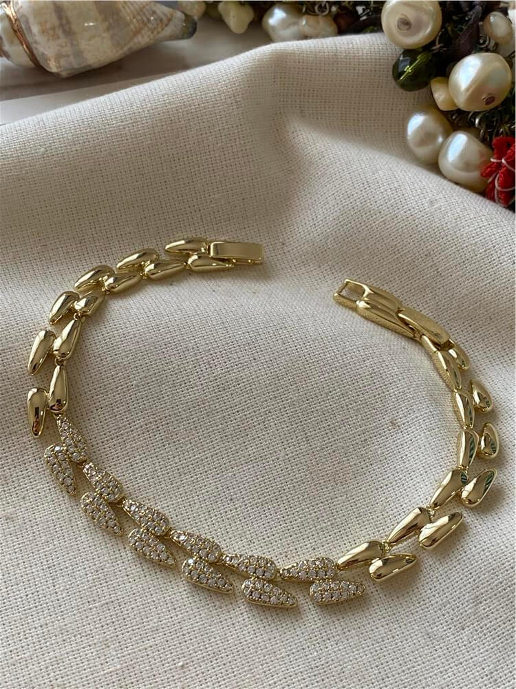 VIP 14K Taşlı Bubble Model Bileklik