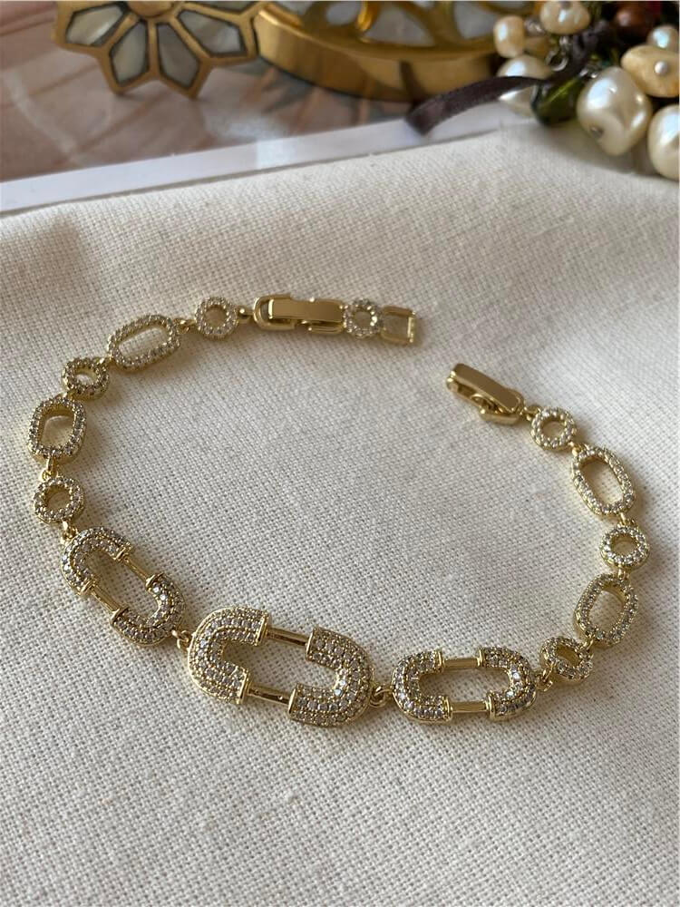VIP 14K Taşlı Çengel Model Bileklik