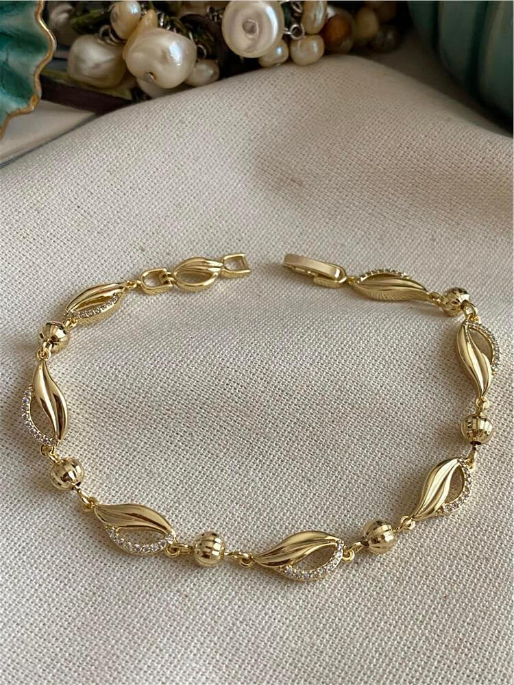 VIP 14K Taşlı Damla Model Bileklik