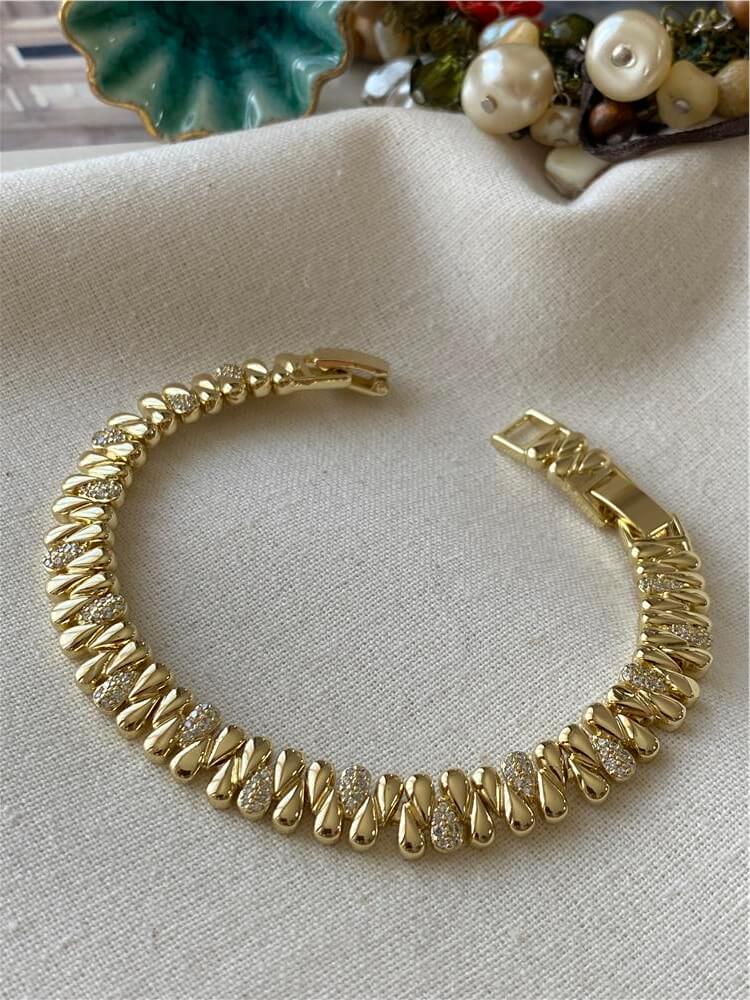 VIP 14K Taşlı Damla Model Bileklik