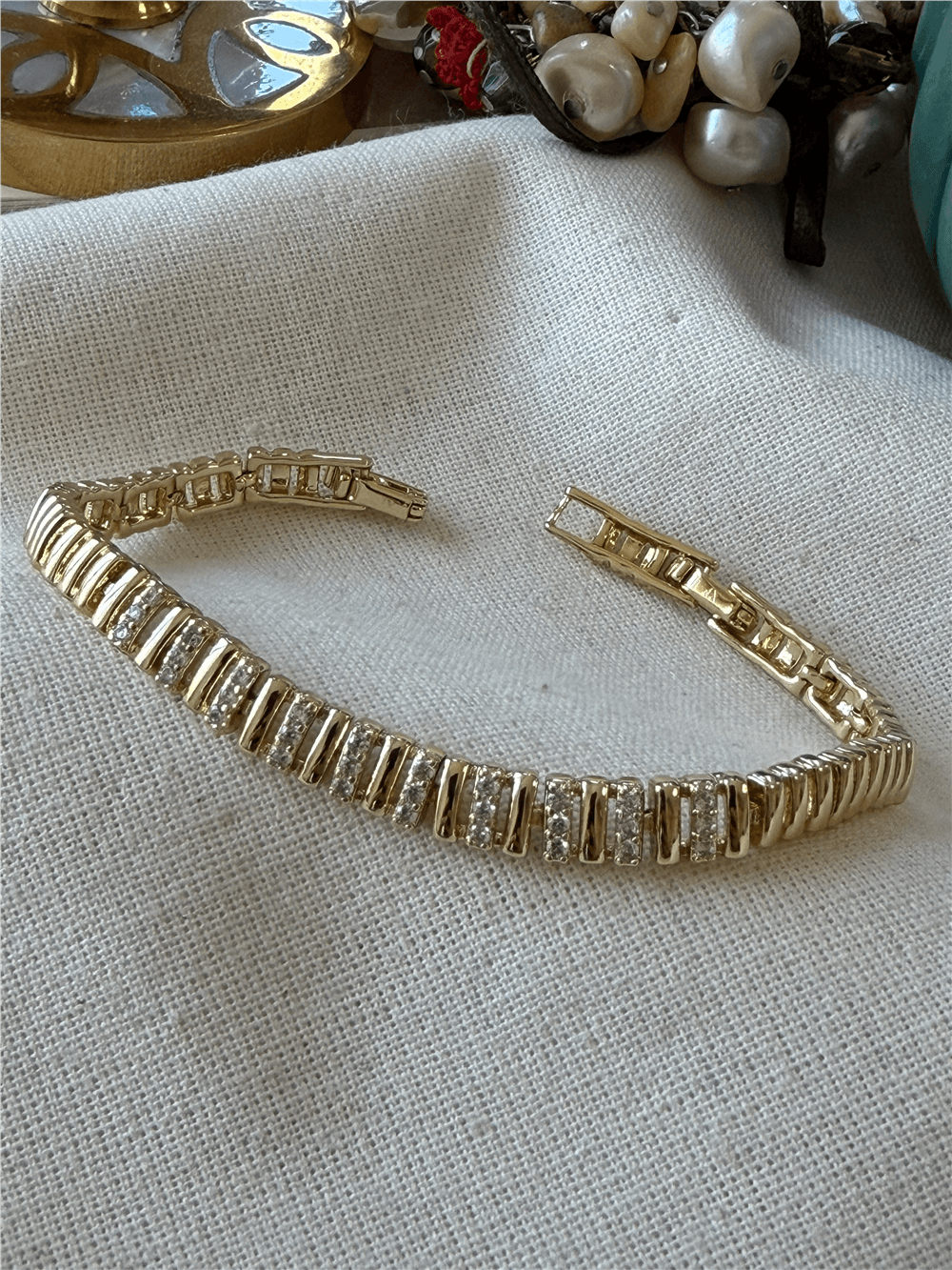 VIP 14K Taşlı Dizme Model Bileklik