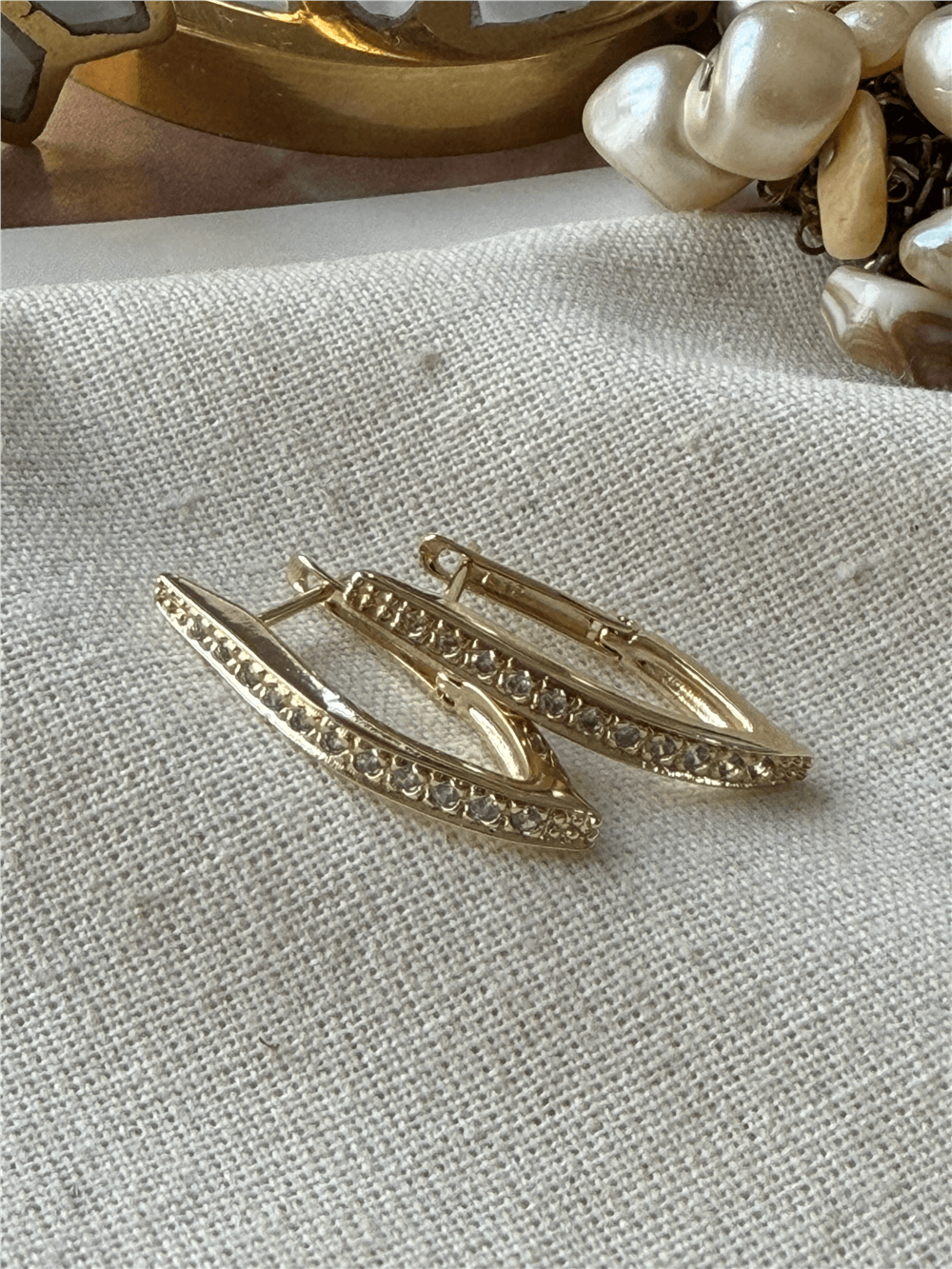 VIP 14K Taşlı İncik Küpe