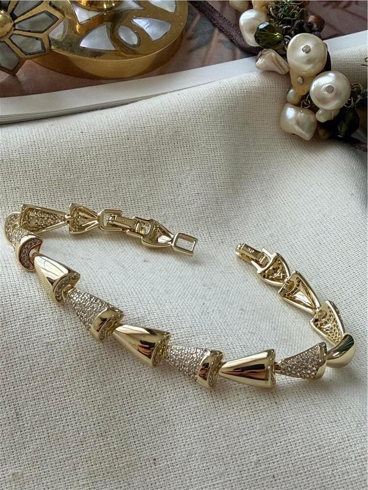 VIP 14K Taşlı Koni Model Bileklik