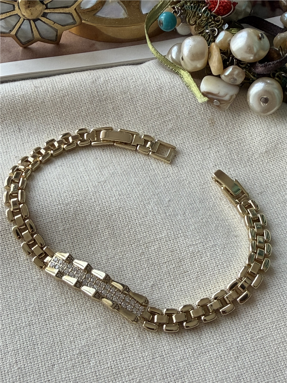 VIP 14K Taşlı Künye Model Bileklik