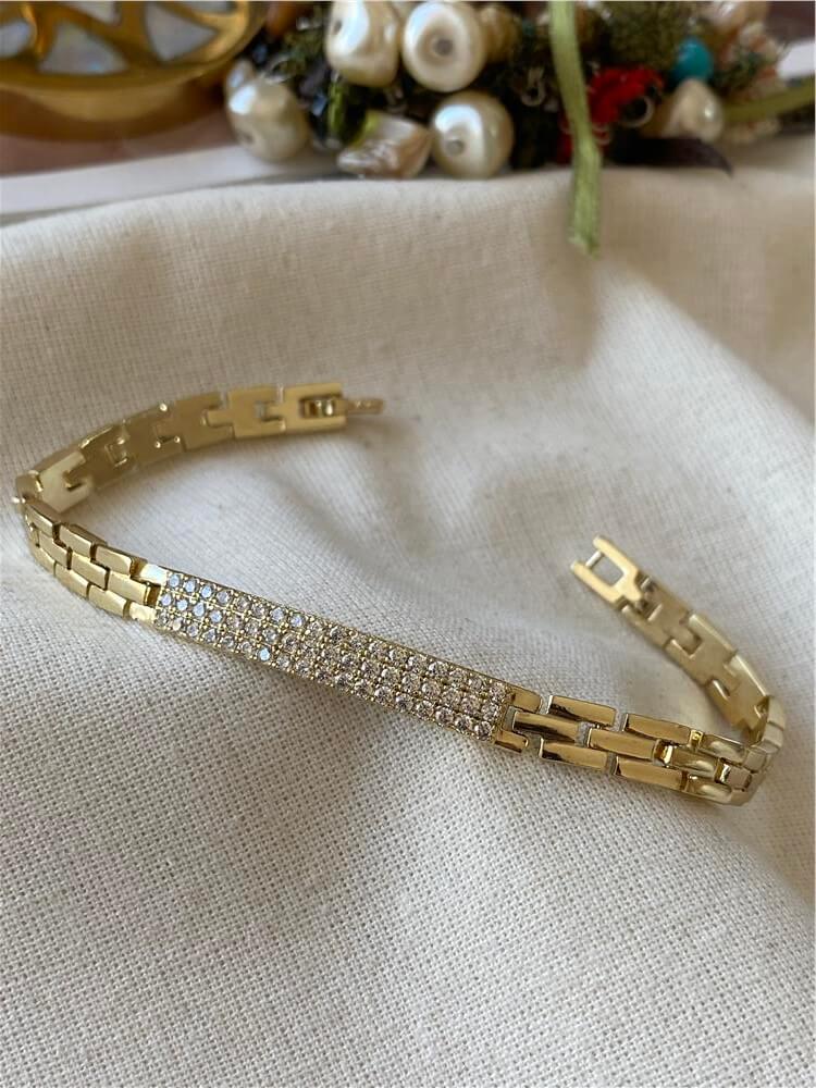 VIP 14K Taşlı Künye Model Bileklik