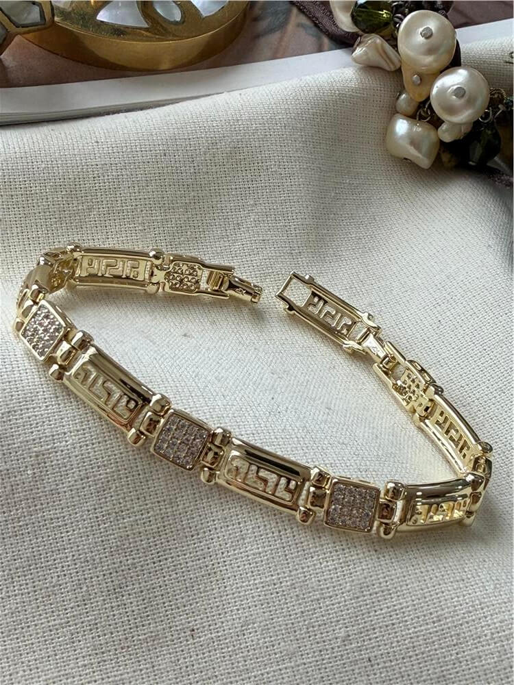 VIP 14K Taşlı Labirinto Bileklik
