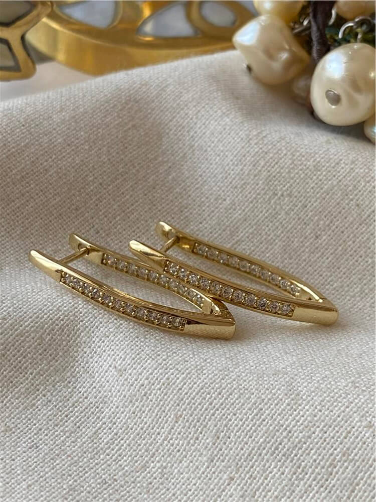 VIP 14K Taşlı Lades Model Küpe