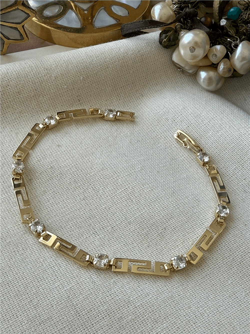 VIP 14K Taşlı Maze Bileklik