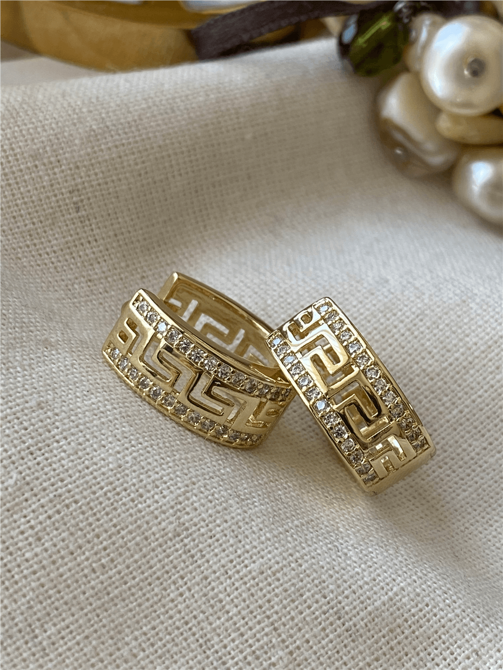 VIP 14K Taşlı Maze Küpe
