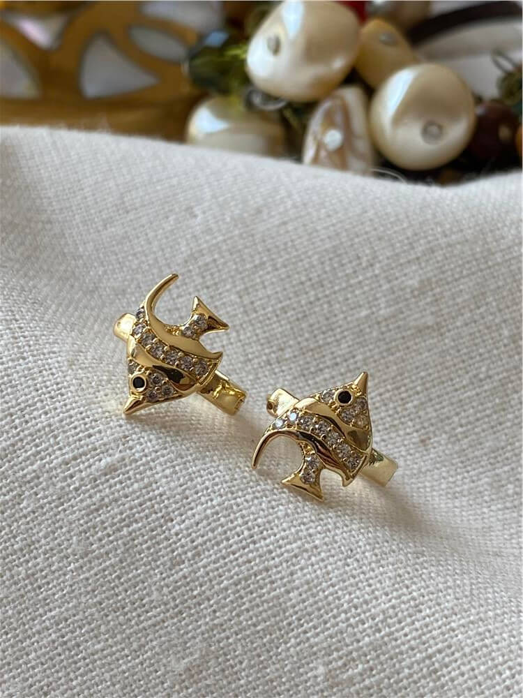 VIP 14K Taşlı Nemo Küpe