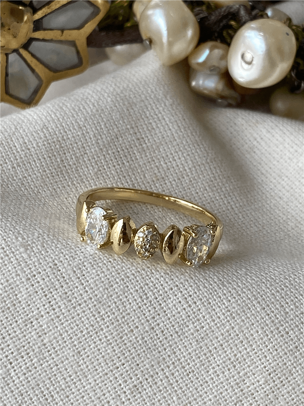 VIP 14K Taşlı Oval Kesim Yüzük