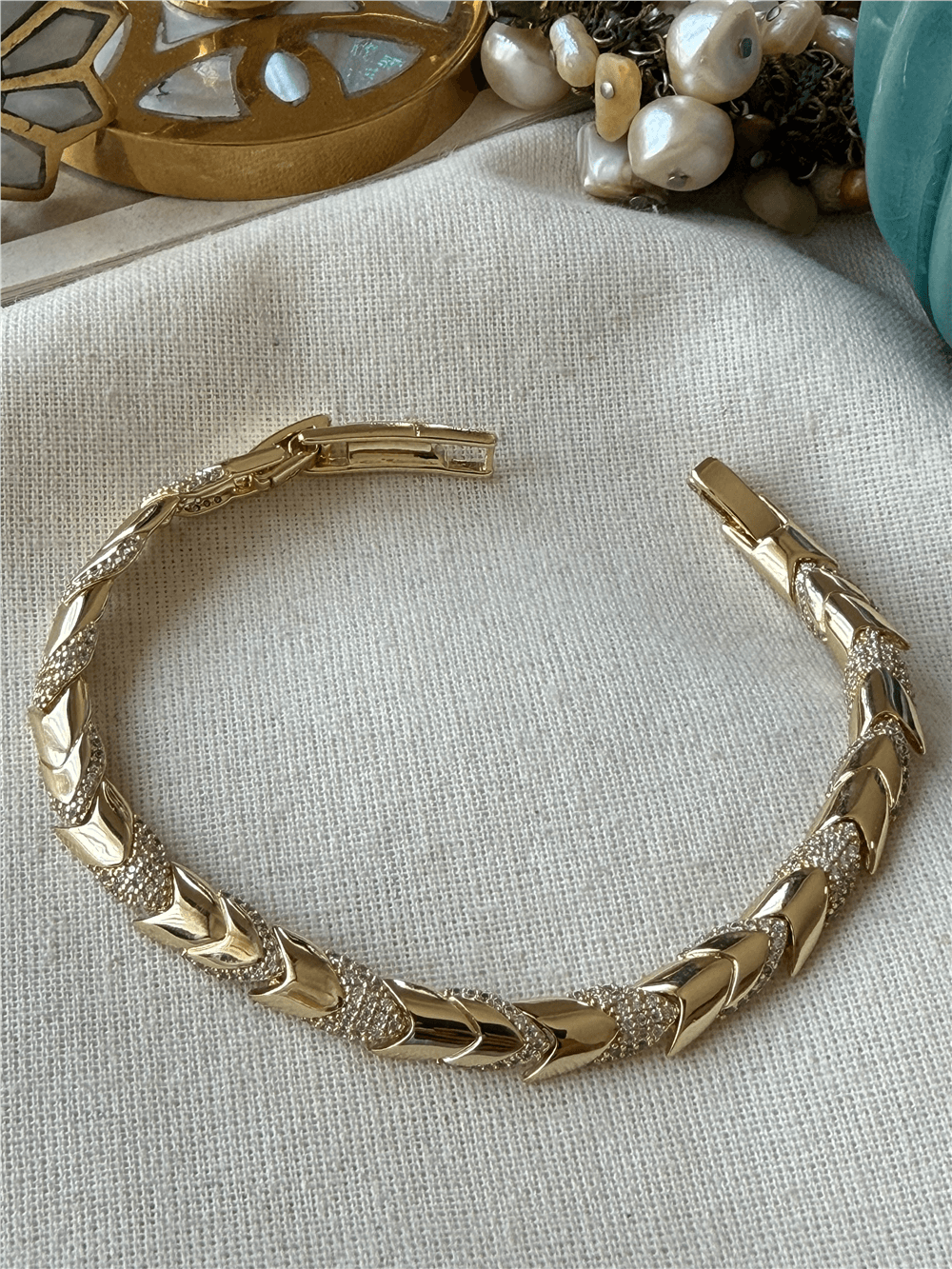 VIP 14K Taşlı Snake Bileklik