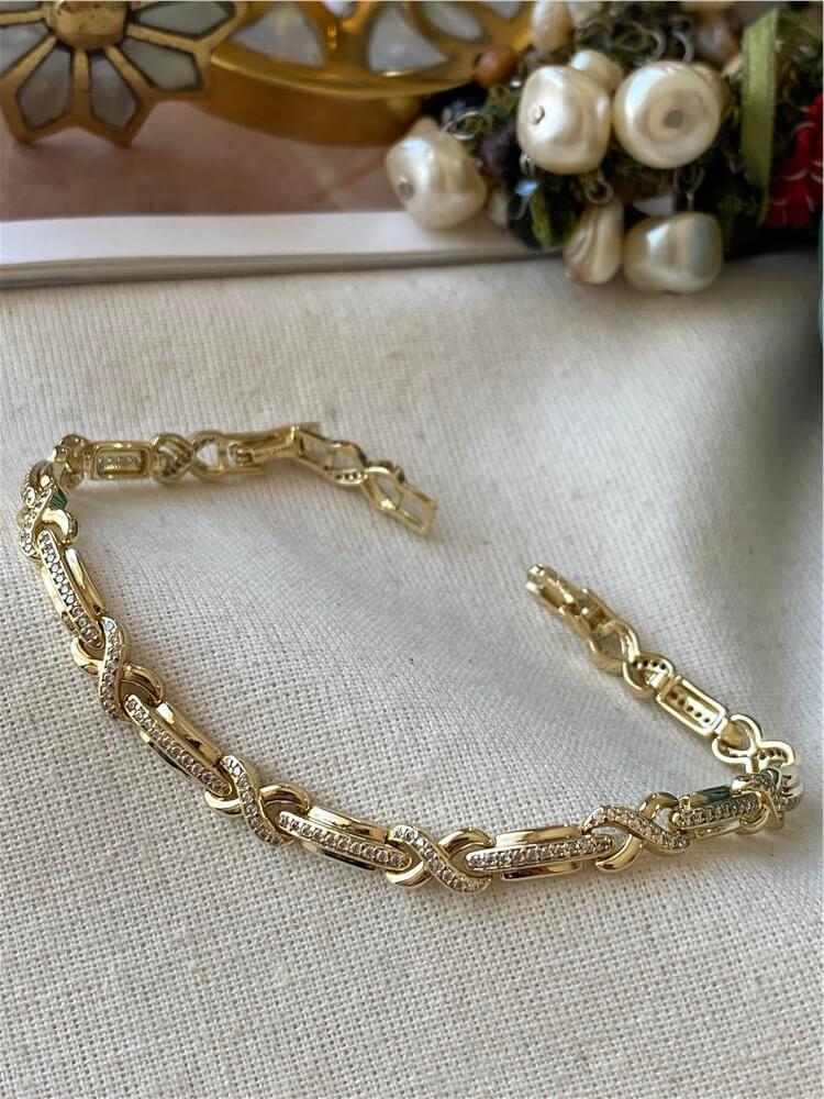 VIP 14K Taşlı Sonsuzluk Bileklik