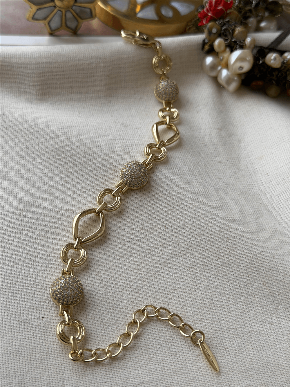 VIP 14K Taşlı Spot Bileklik