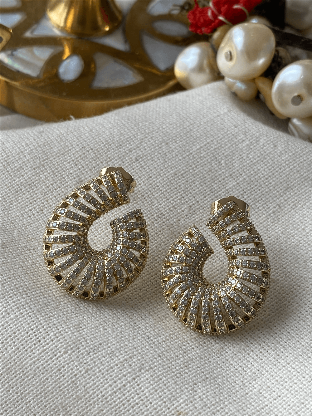 VIP 14K Taşlı Swan Küpe