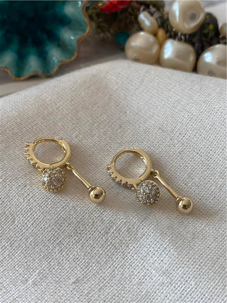 VIP 14K Topçuk Tasarım Küpe