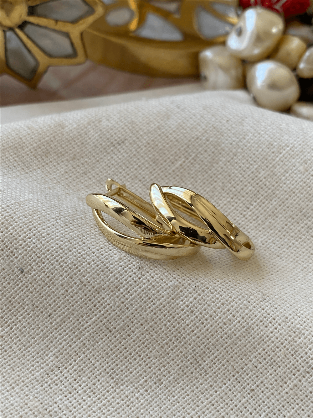 VIP 14K Triline Küpe