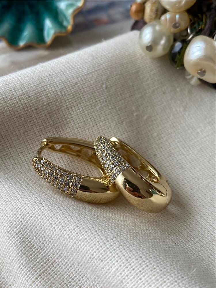 VIP 14K Yarı Taşlı Bag Küpe
