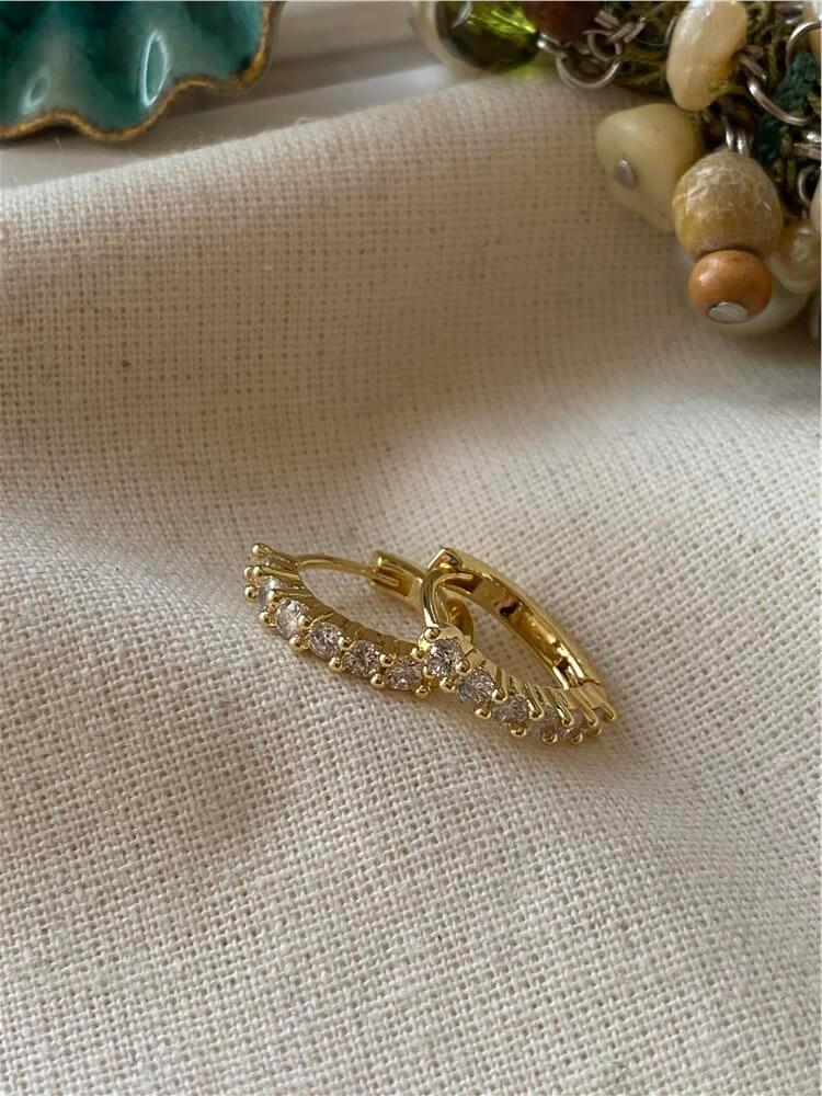 VIP 14K Yarım Tur Küpe