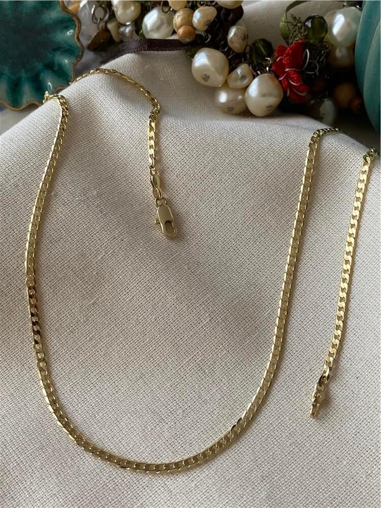 VIP 14K Yassı Zincir Kolye