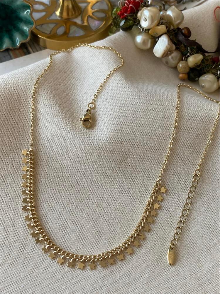 VIP 14K Yıldız Sallantılı Kolye