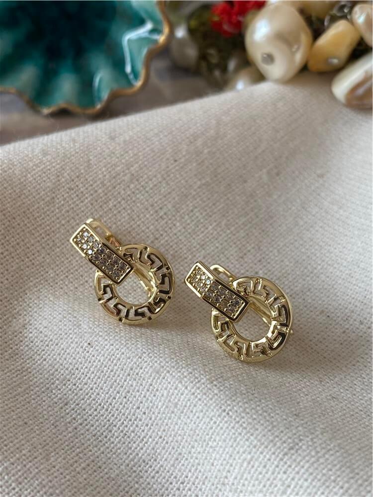 VIP 14K Yuvarlak Greek Küpe