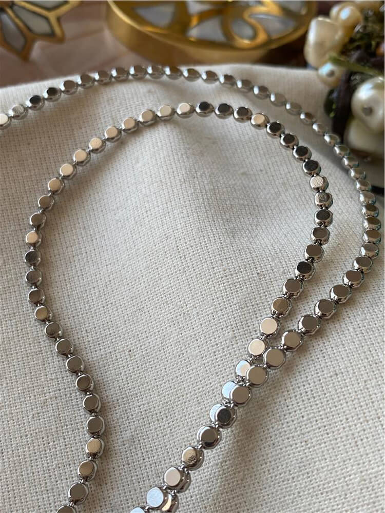 VIP 60 cm Silver Ezme Kolye