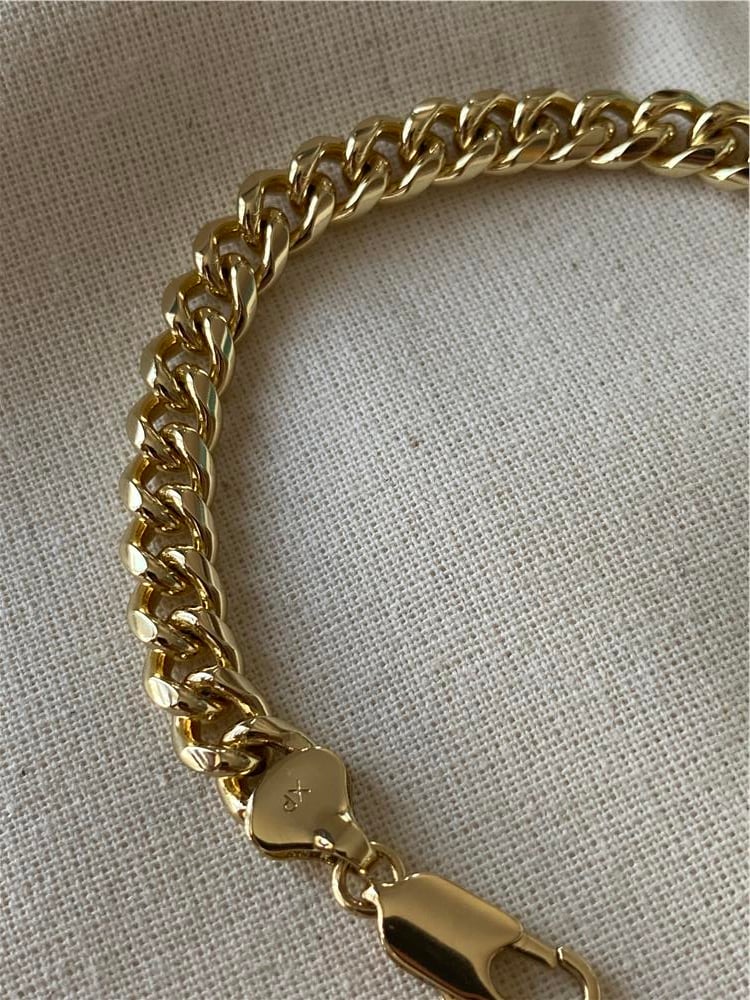 VIP 14K 8 mm Ezme Zincir Bileklik