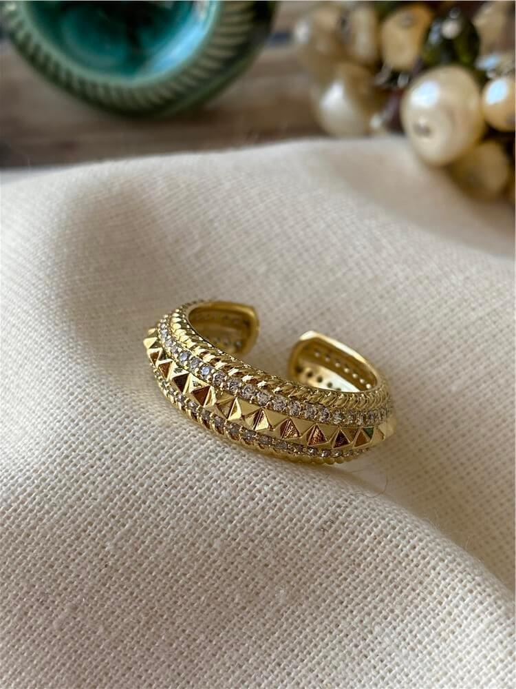 VIP Ayarlanabilir 14K Prizma Design Yüzük