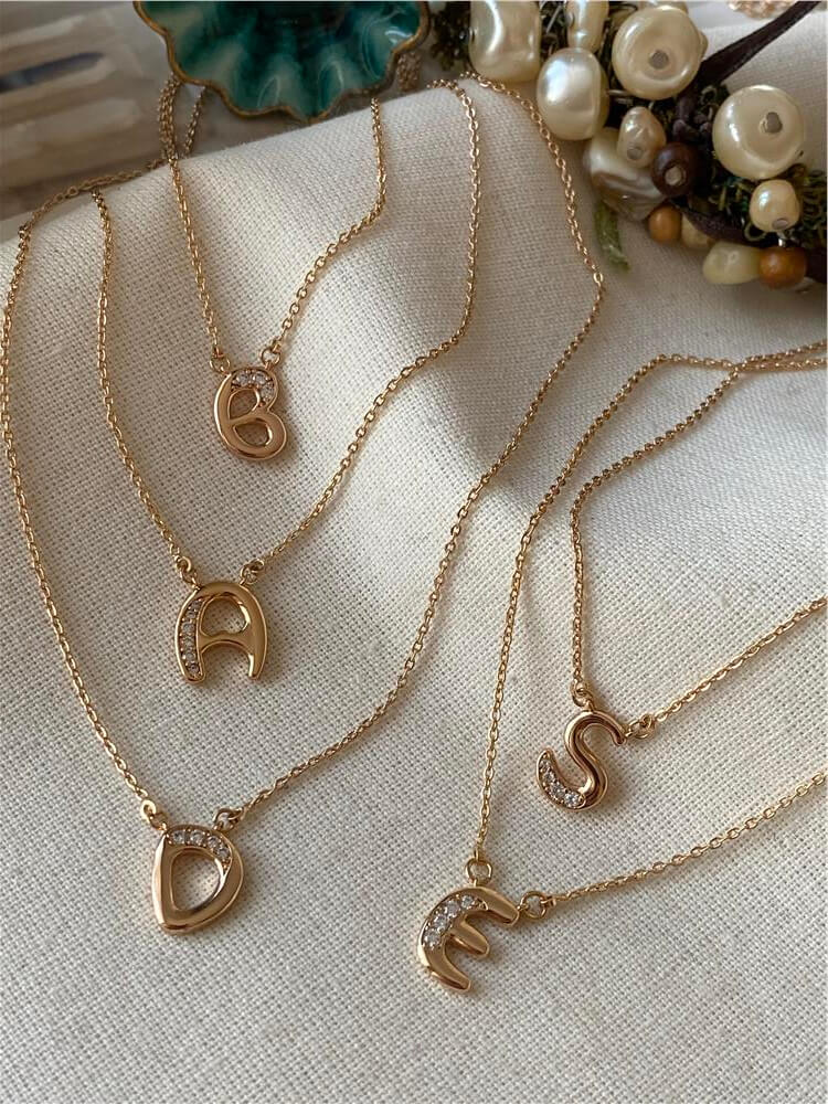 VIP Taşlı Harf Kolye