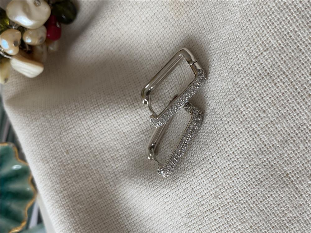 VIP Silver Frame Küpe