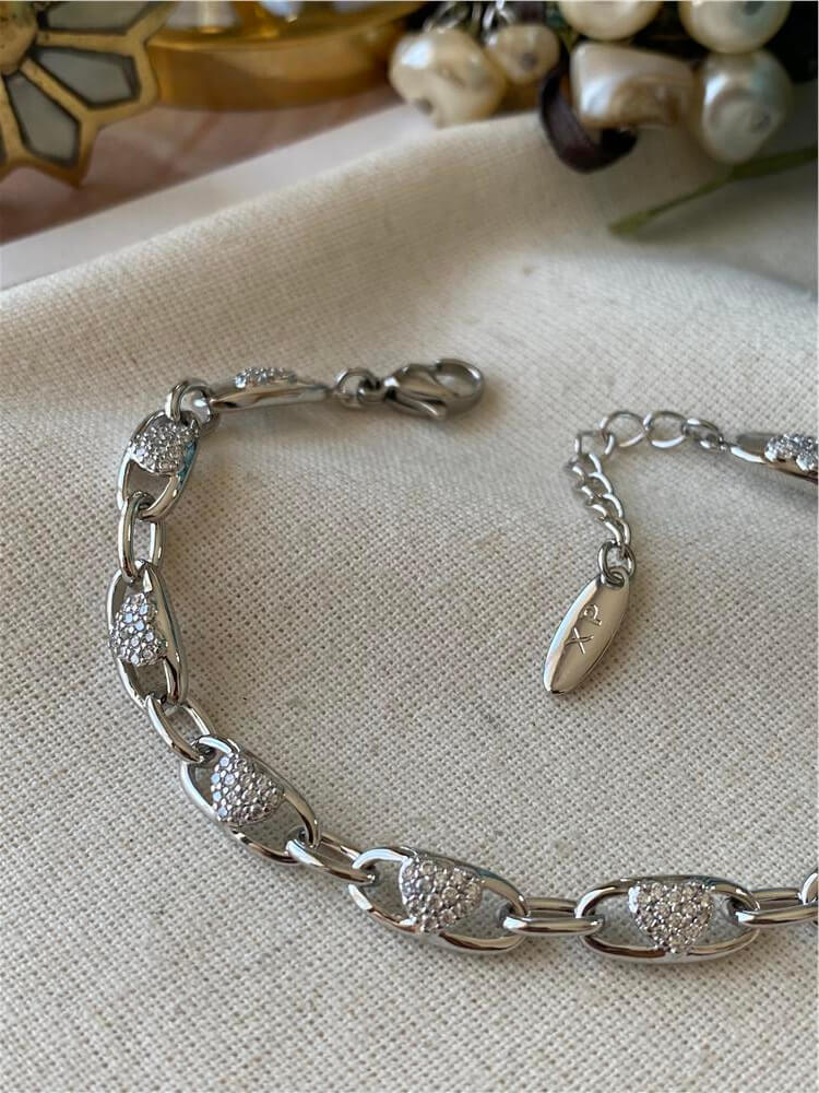 VIP Silver Heart Bileklik