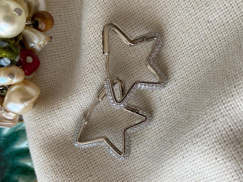 VIP Silver Star Küpe