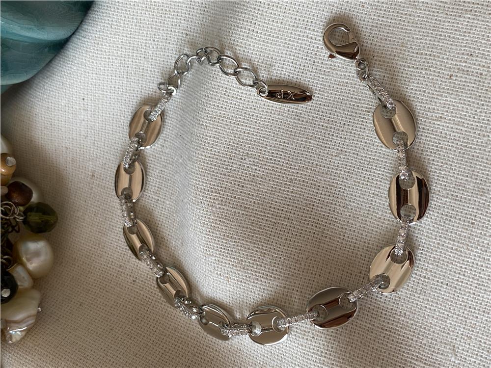 VIP Silver Taşlı Badem Bileklik