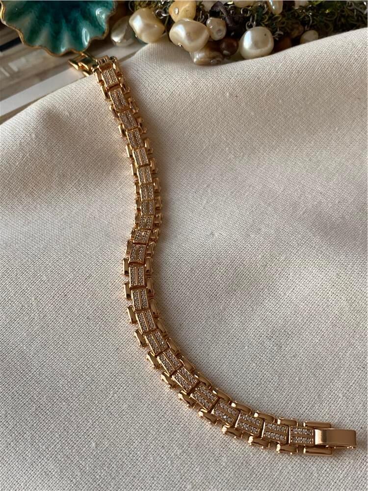 VIP Taşlı Çift Geçmeli Bileklik