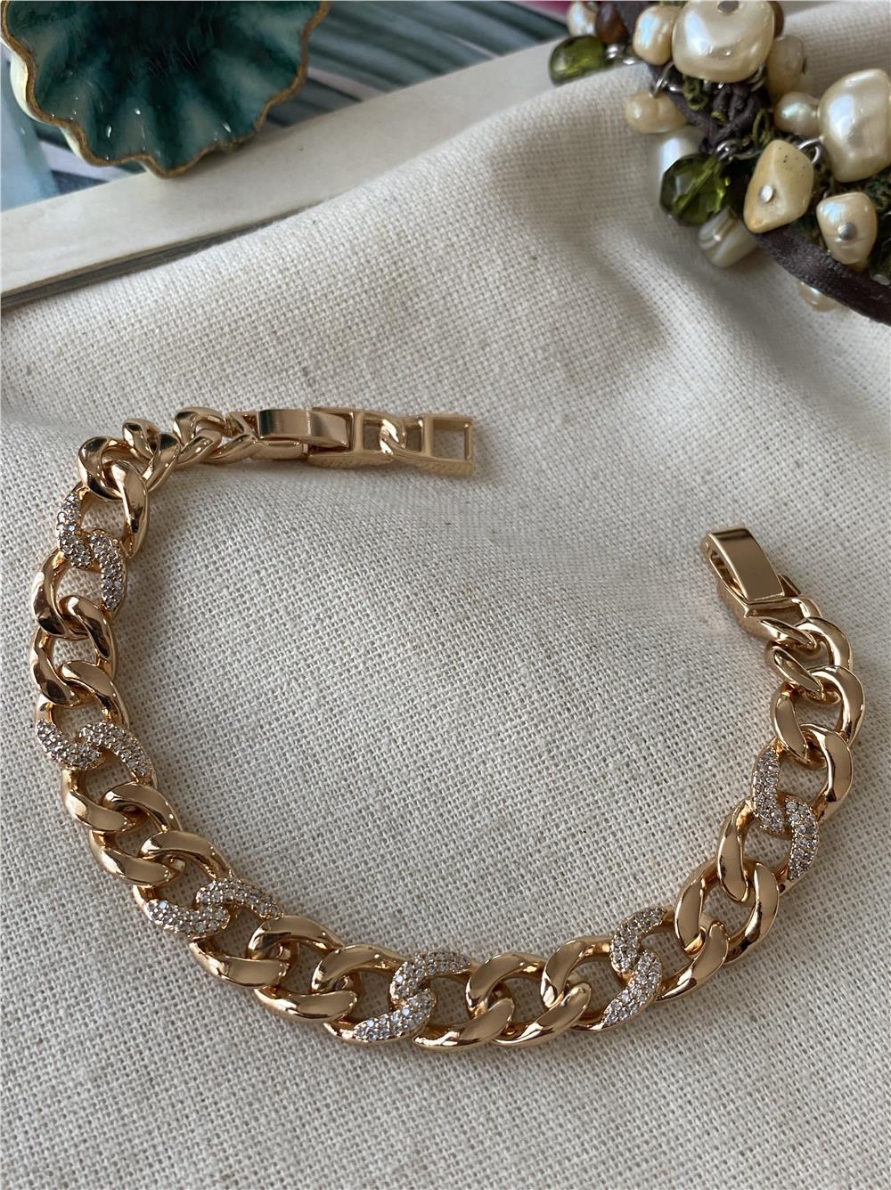 VIP Taşlı Zincir Bileklik